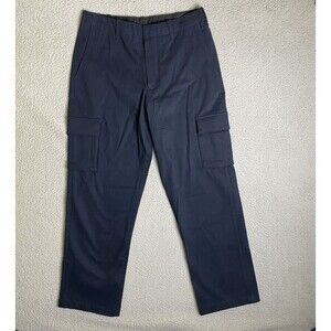 Vince Pants Mens 30x31 (32W) Louie Blue Herringbone Cotton Cargo Pant NWT